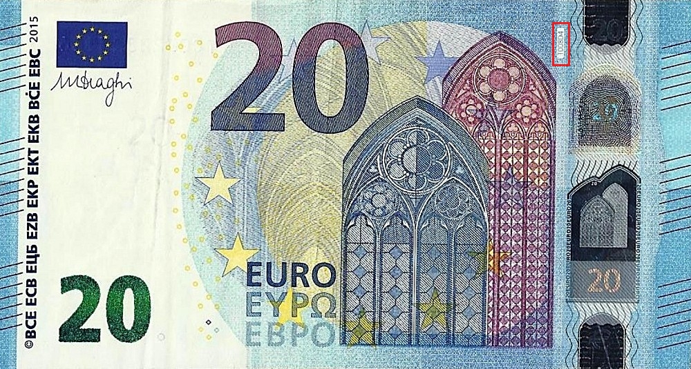 Billet de 20 € 2015 Irlande