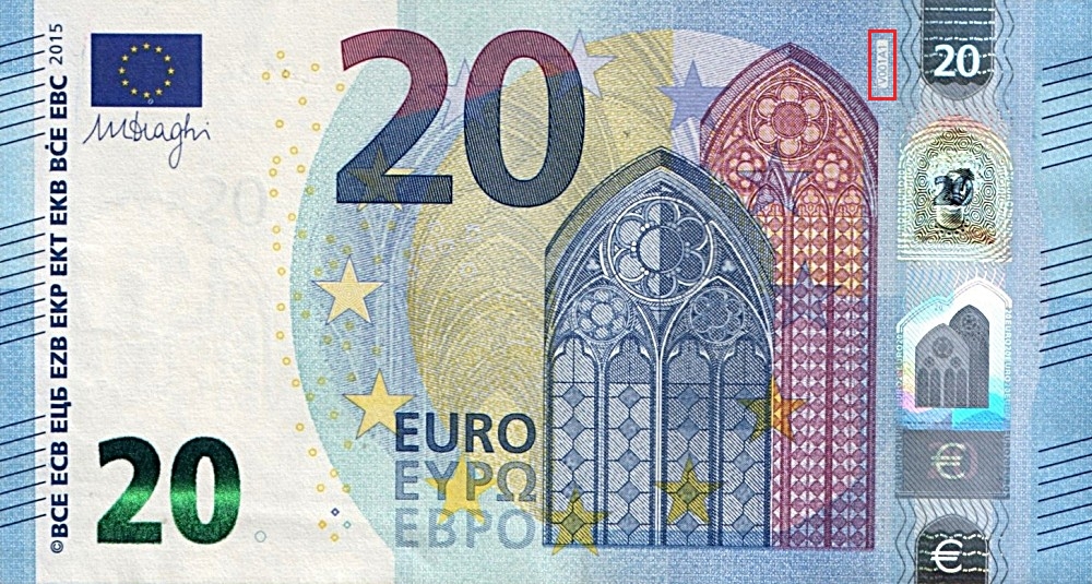 Billet de 20 € 2015 Espagne