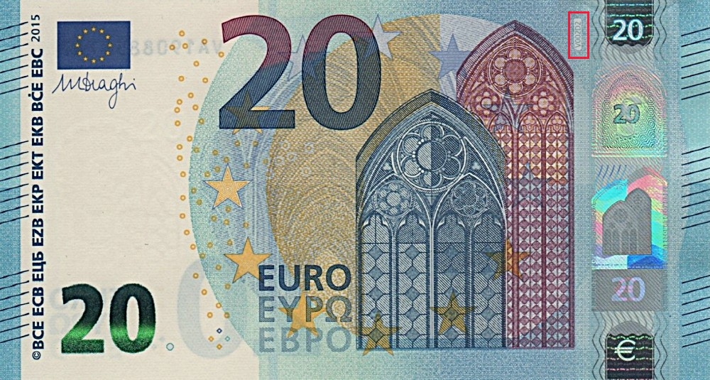 Billet de 20 € 2015 Espagne