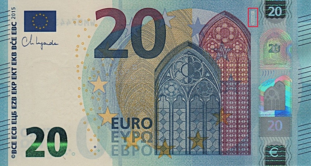 Billet de 20 € 2015 Allemagne