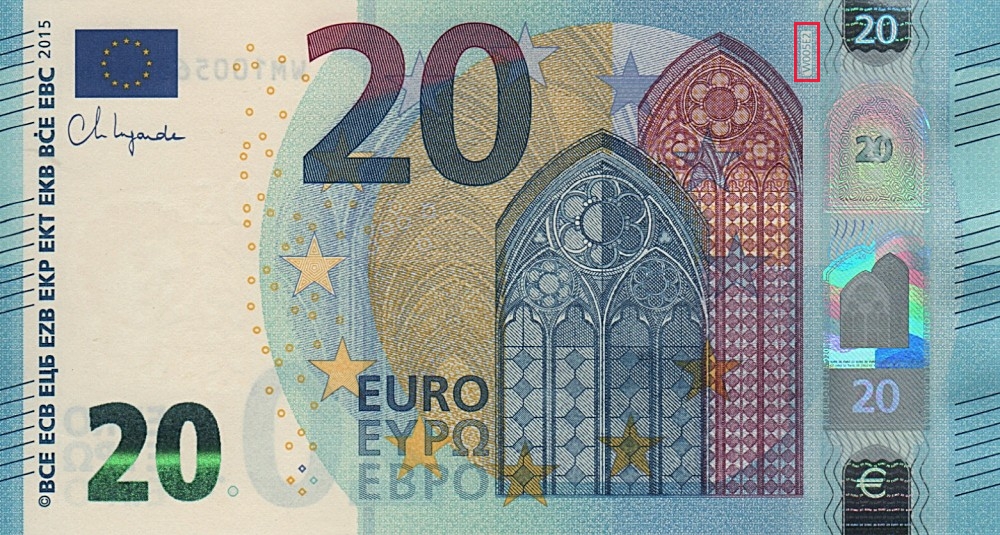 Billet de 20 € 2015 Allemagne
