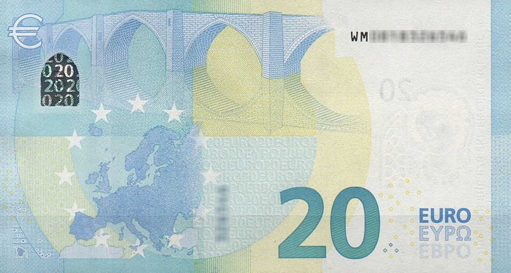 Détail du billet de 20 € 2015 Allemagne