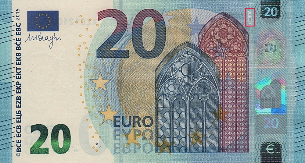 Billet de 20 € 2015 Allemagne