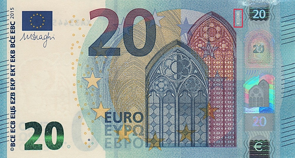 Billet de 20 € 2015 Allemagne