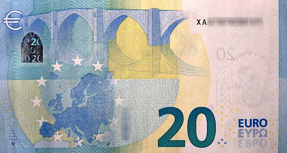 Détail du billet de 20 € 2015 Allemagne