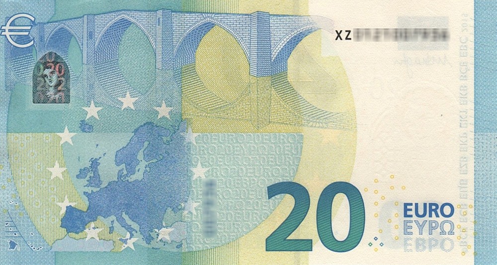 Détail du billet de 20 € 2015 Allemagne