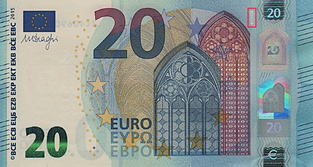 Billet de 20 € 2015 Belgique