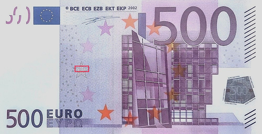 Billet de 500 € 2002 Irlande