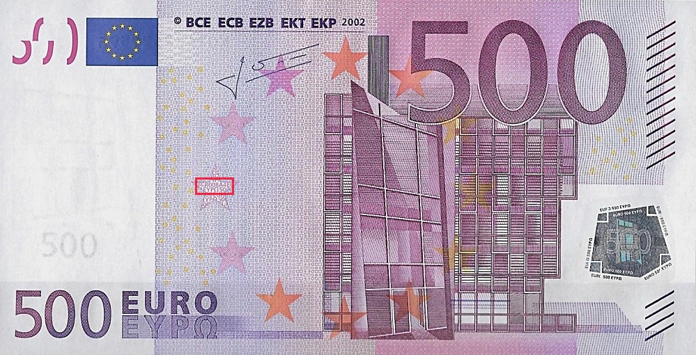 Billet de 500 € 2002 Allemagne