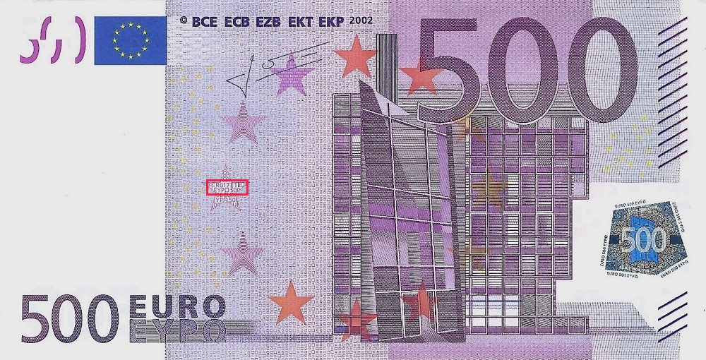 Billet de 500 € 2002 Allemagne
