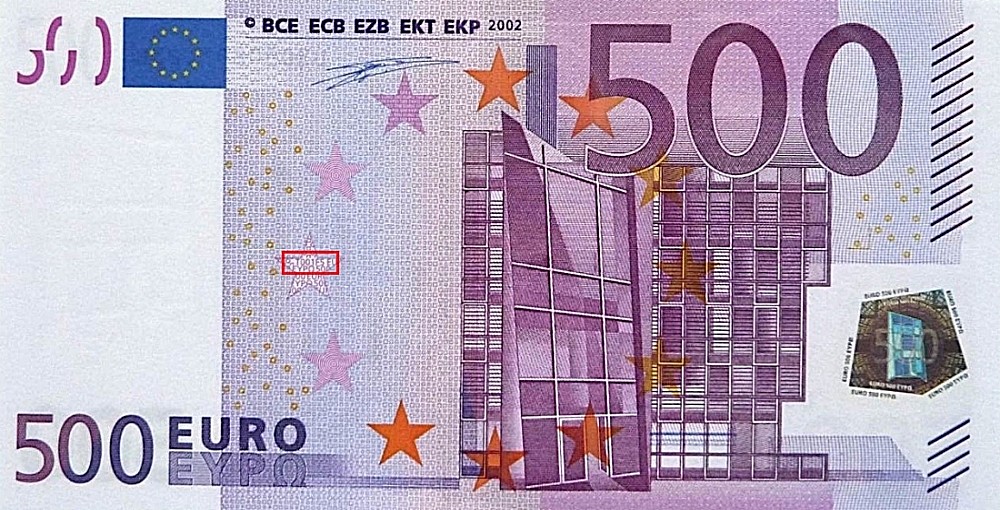 Billet de 500 € 2002 Belgique