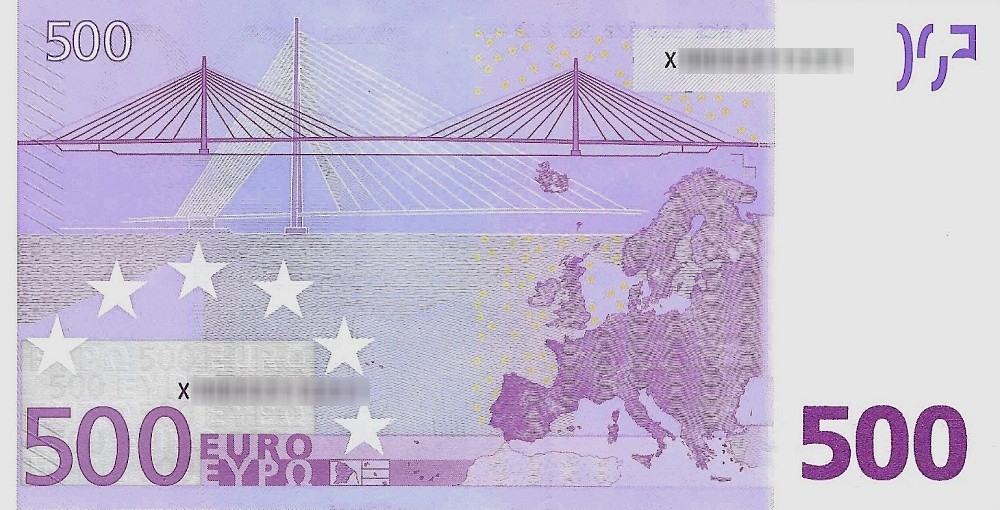 Détail du billet de 500 € 2002 Allemagne