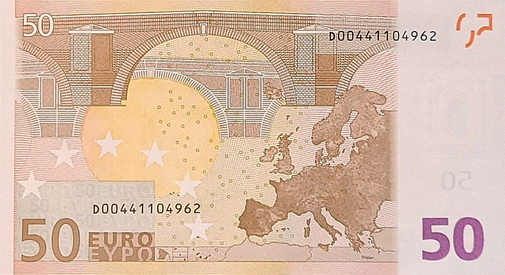 Détail du billet de 50 € 2002 Estonie
