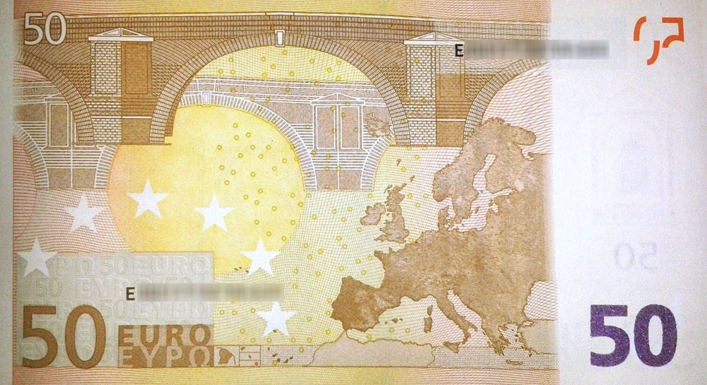 Détail du billet de 50 € 2002 Slovaquie