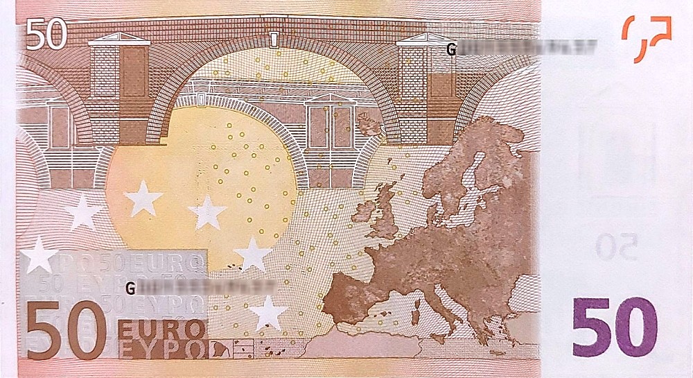 Détail du billet de 50 € 2002 Chypre