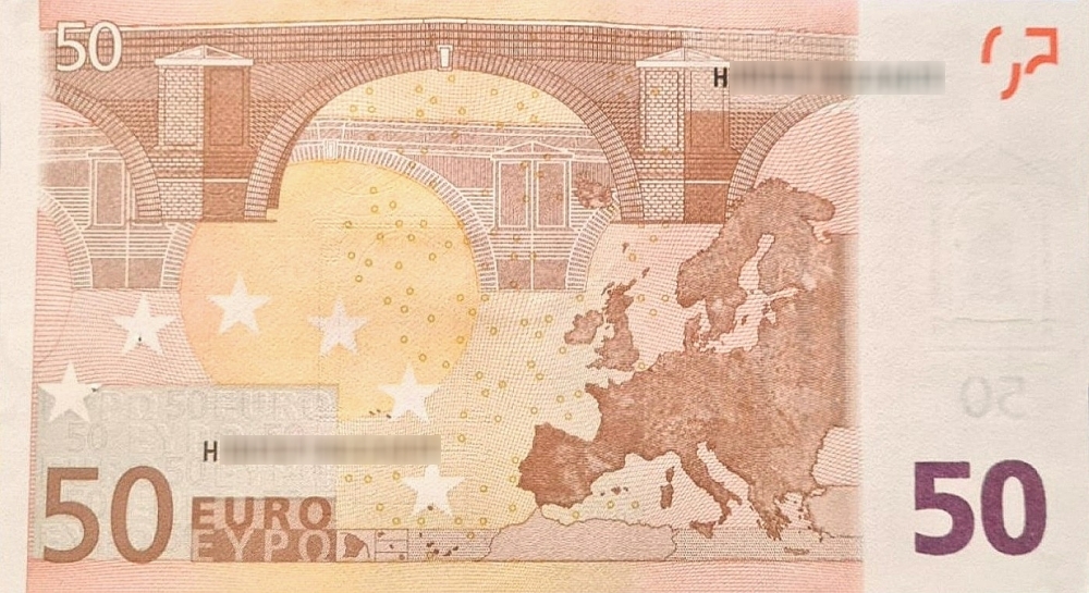 Détail du billet de 50 € 2002 Slovénie