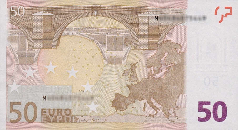 Détail du billet de 50 € 2002 Portugal