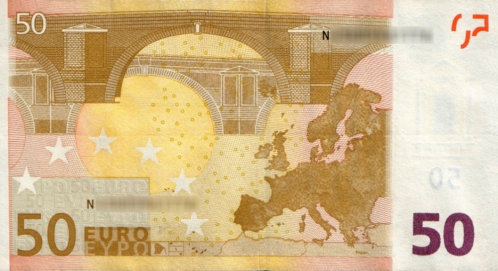 Détail du billet de 50 € 2002 Autriche