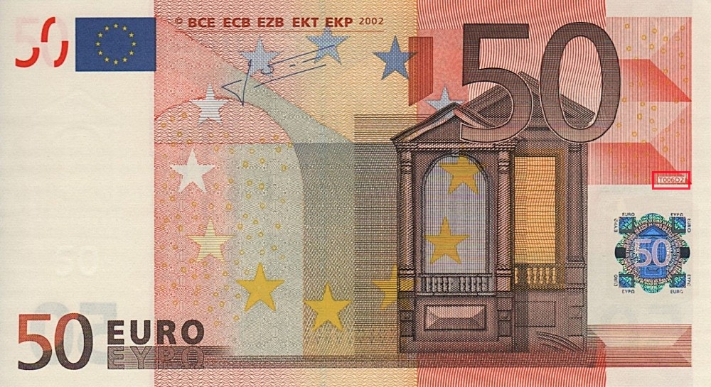 Billet de 50 € 2002 Belgique