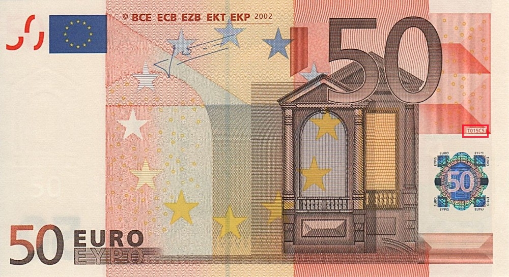 Billet de 50 € 2002 Belgique