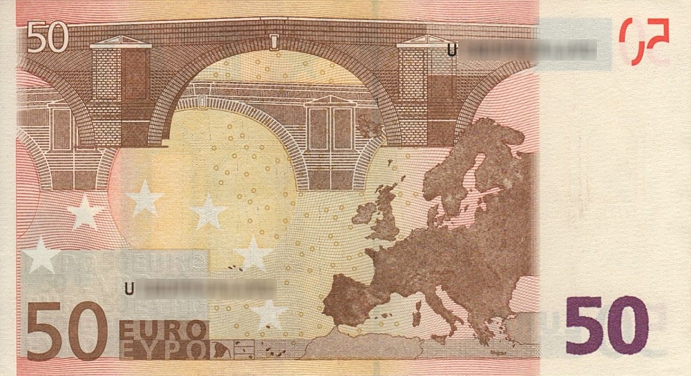 Détail du billet de 50 € 2002 France
