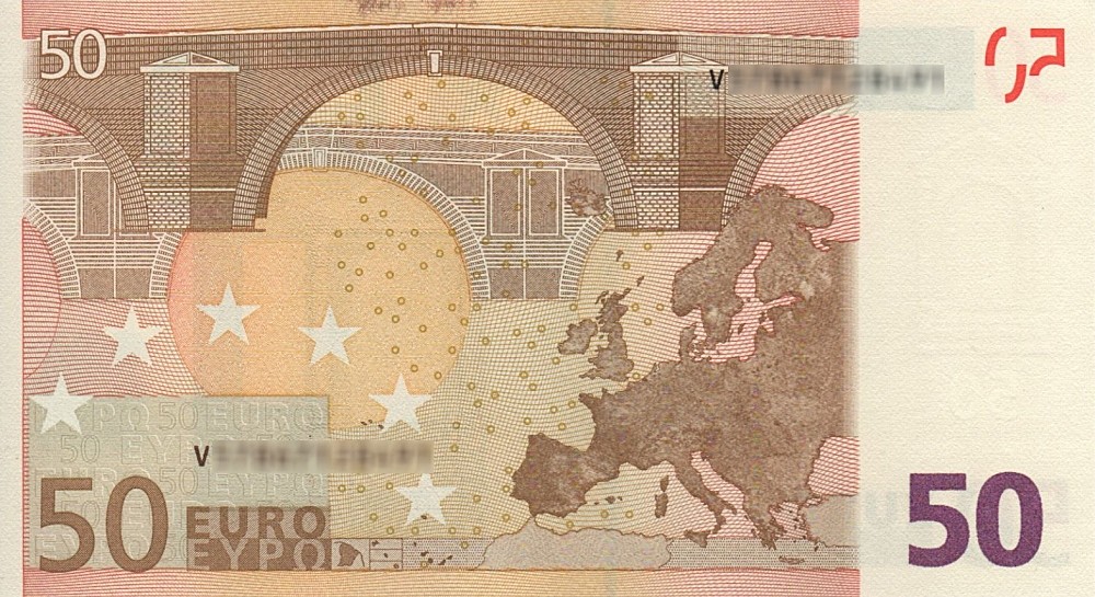 Détail du billet de 50 € 2002 Espagne