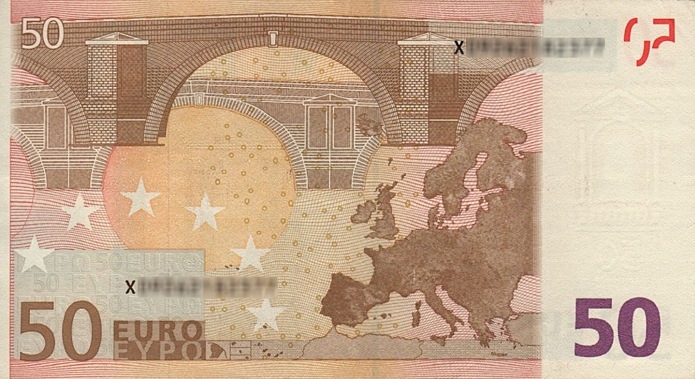 Détail du billet de 50 € 2002 Allemagne