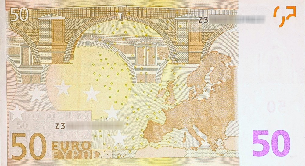 Détail du billet de 50 € 2002 Belgique