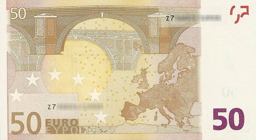 Détail du billet de 50 € 2002 Belgique