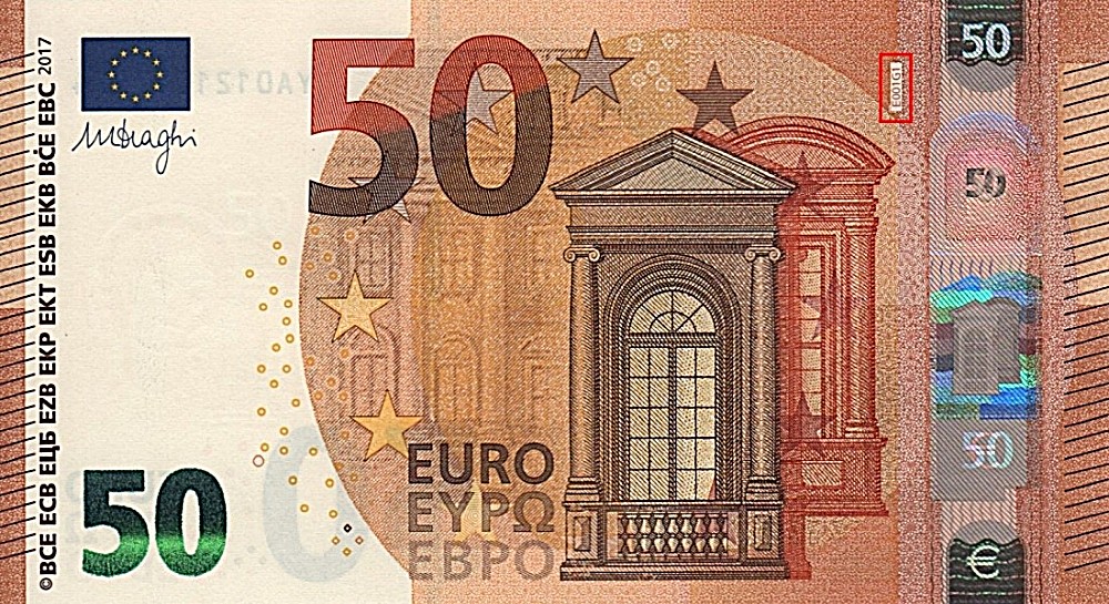 Billet de 50 € 2017 France (Oberthur)