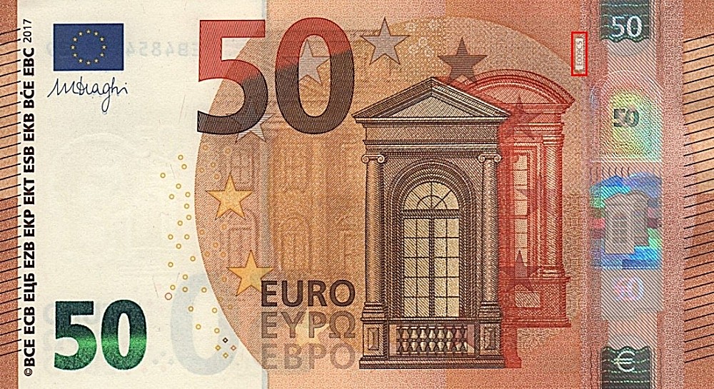 Billet de 50 € 2017 France (Oberthur)