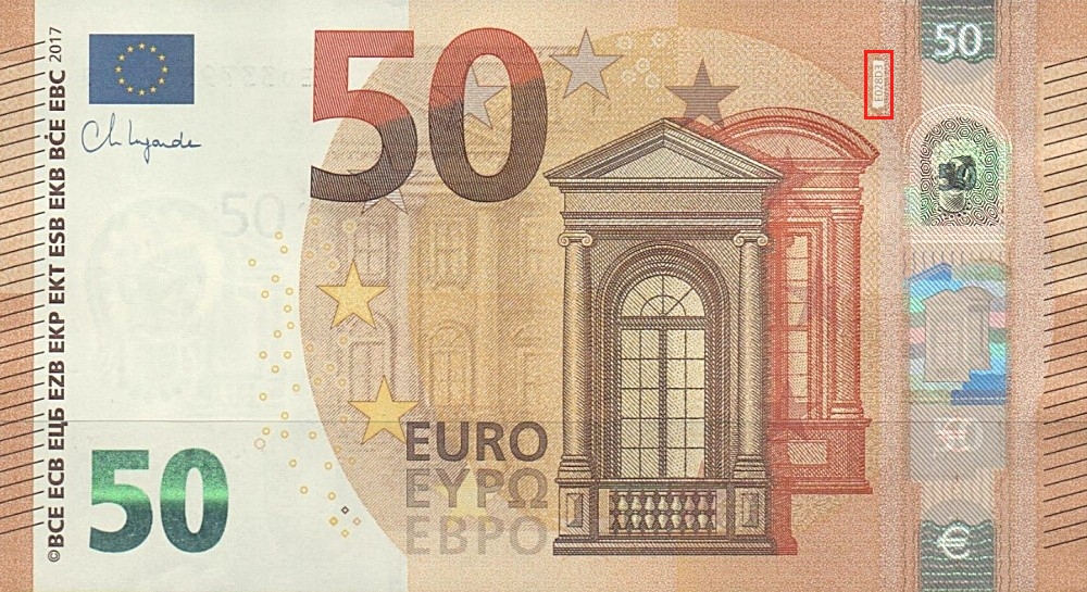 Billet de 50 € 2017 France (Oberthur)