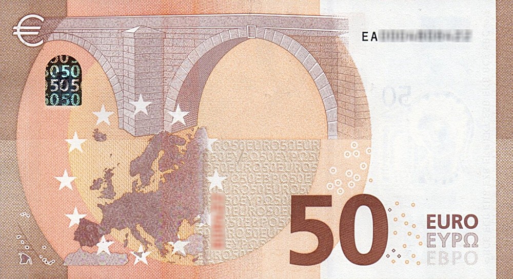 Détail du billet de 50 € 2017 France (Oberthur)