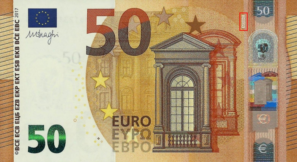 Billet de 50 € 2017 Portugal