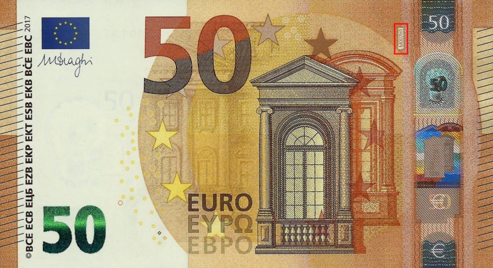 Billet de 50 € 2017 Portugal