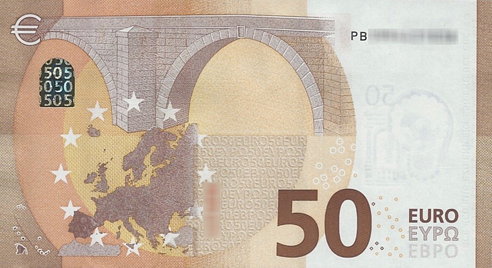 Détail du billet de 50 € 2017 Pays-Bas