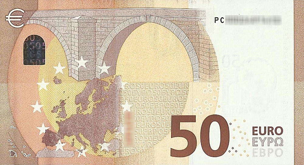 Détail du billet de 50 € 2017 Pays-Bas