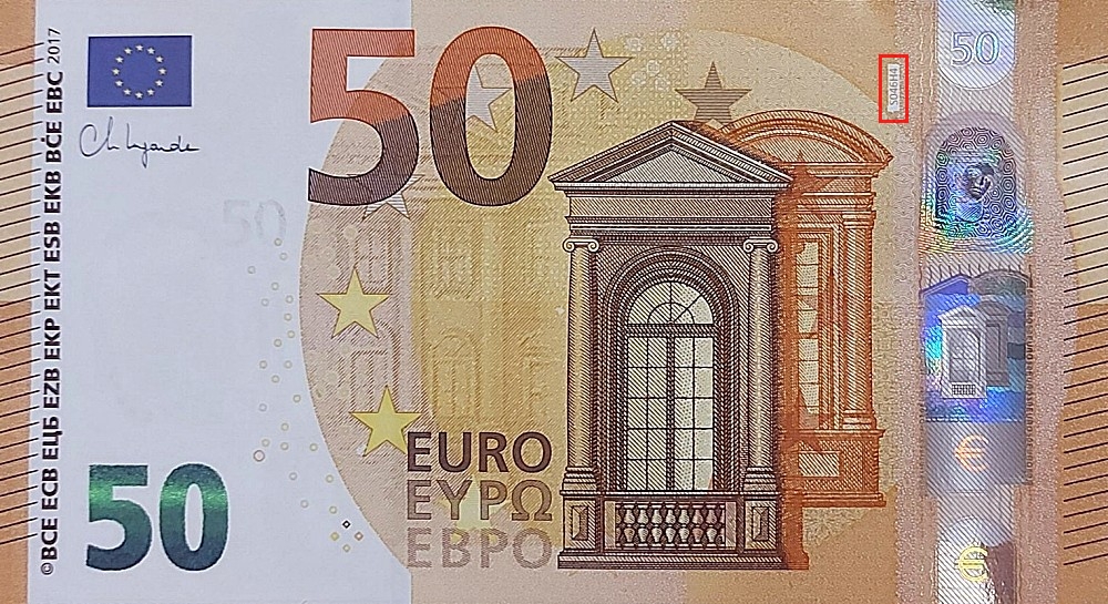Billet de 50 € 2017 Italie