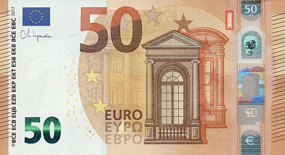 Billet de 50 € 2017 Italie