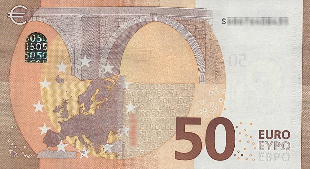 Détail du billet de 50 € 2017 Italie