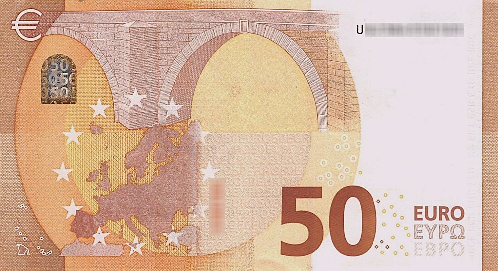 Détail du billet de 50 € 2017 France