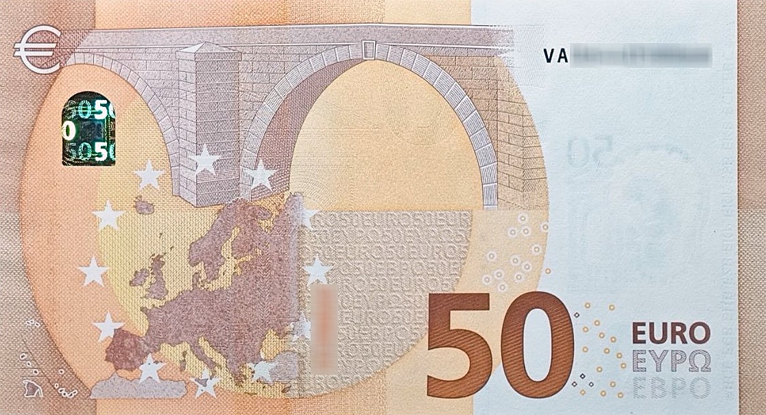 Détail du billet de 50 € 2017 Espagne