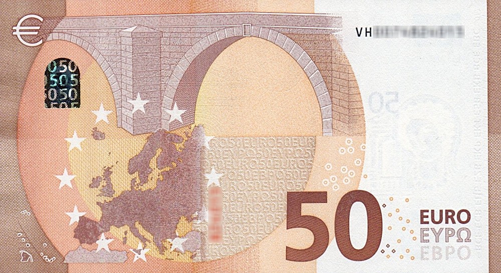 Détail du billet de 50 € 2017 Espagne