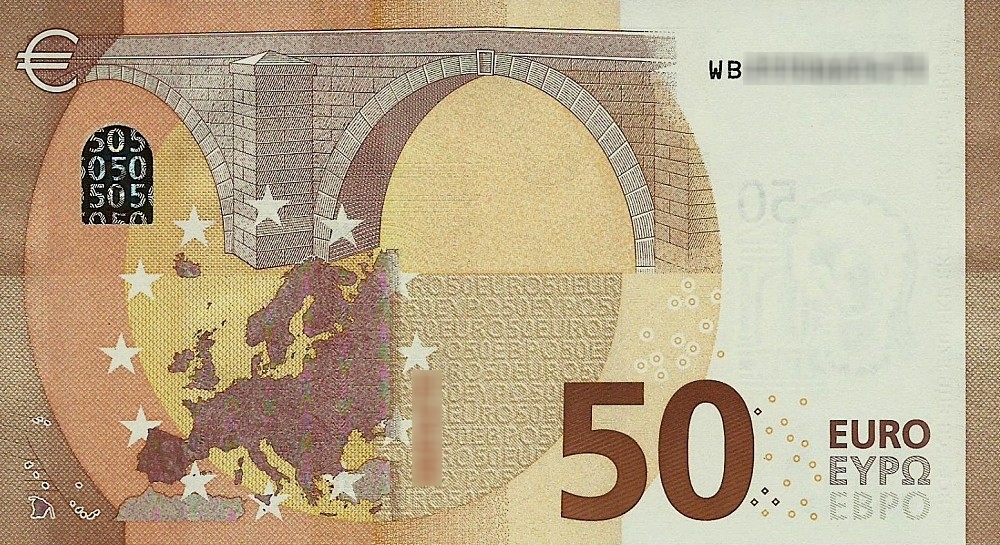 Détail du billet de 50 € 2017 Allemagne