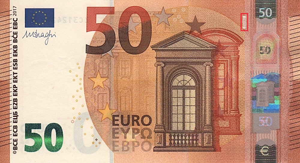 Billet de 50 € 2017 Belgique