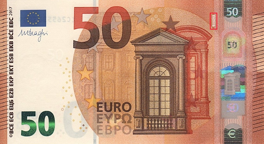 Billet de 50 € 2017 Belgique