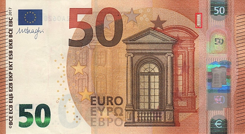 Billet de 50 € 2017 Belgique