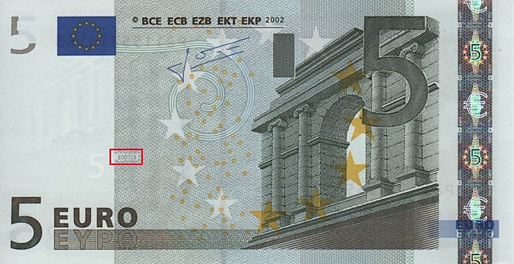 Billet de 5 € 2002 Pays-Bas