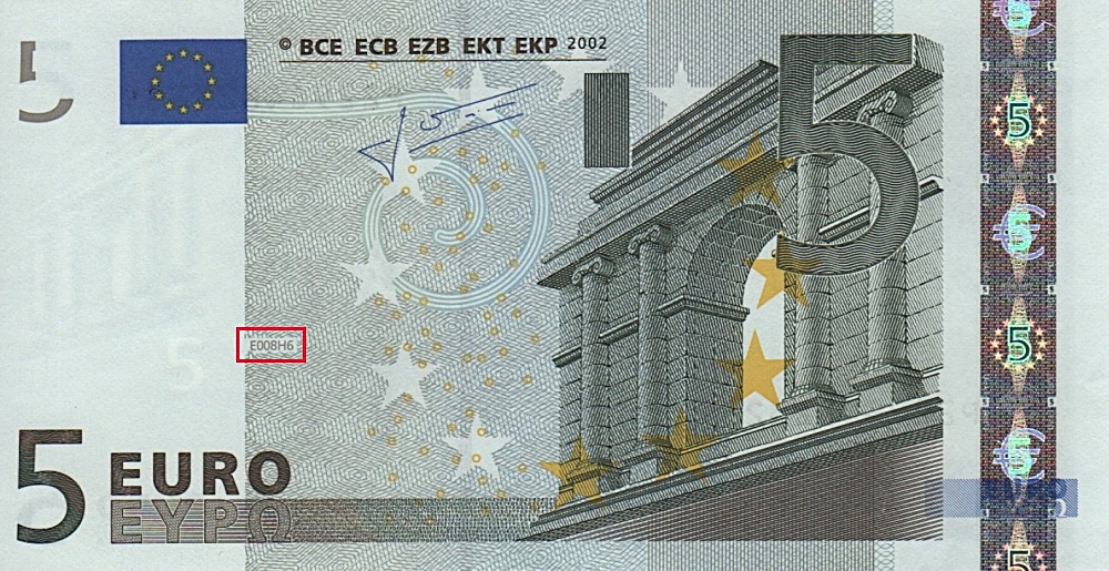 Billet de 5 € 2002 Pays-Bas