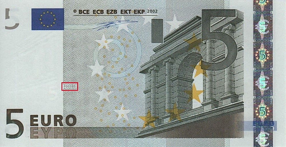 Billet de 5 € 2002 Pays-Bas